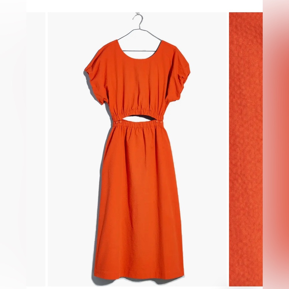 Madewell Pull-On Dress Set Roasted Squash EUC